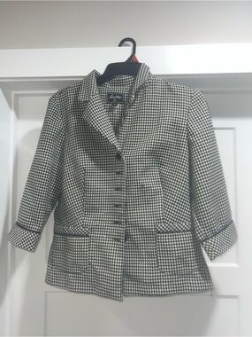 Sweet Suit Black & White Houndstooth Blazer Jacket